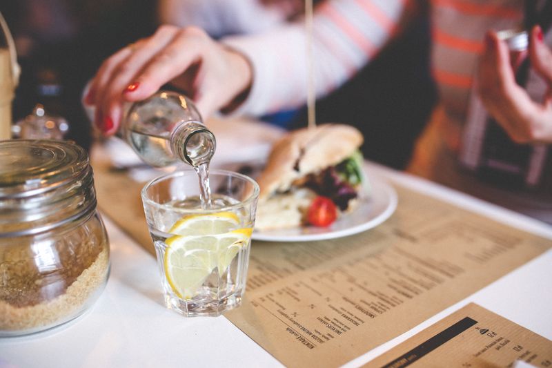sparkling water and soft drinks at pizza luce