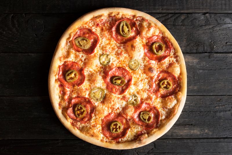 BBQ chicken pizza with caramelized onions at pizza luce